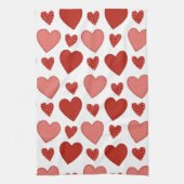 Red Hearts Geschirrtuch (Vertikal)