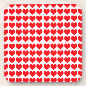Red Hearts Getränkeuntersetzer (Vorderseite)