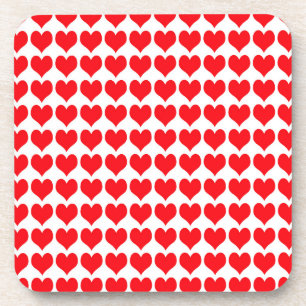 Red Hearts Getränkeuntersetzer