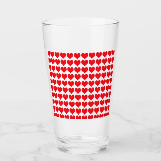 Red Hearts Glas (Vorderseite)