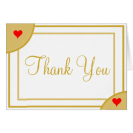 Red Hearts Gold White Wedding Danke Geometric