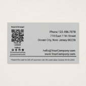 Red Hearts Graue Valentinstag Gutscheinkarte (Rückseite)