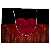 Red Hearts Große Geschenktasche Große Geschenktüte (Rückseite)