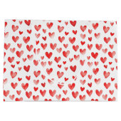 Red Hearts Große Geschenktüte (Rückseite)