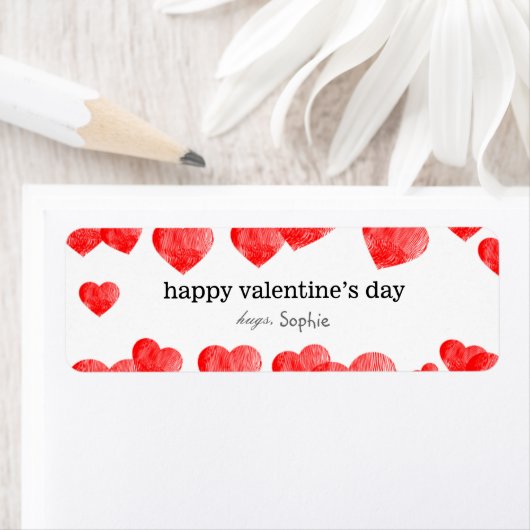 Red Hearts Happy Valentine's Day (Insitu)