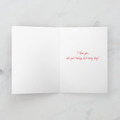 Red Hearts Happy Valentine's Day Card Karte (Innenseite)