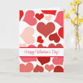 Red Hearts Happy Valentine's Day Card Karte (Gelbe Blume)