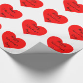 Red Hearts - Happy Valentine's Day Geschenkpapier (Ecke)