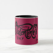 Red Hearts Happy Valentine's Day Tasse (Zentrum)