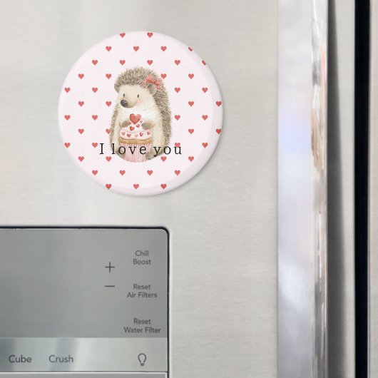 Red Hearts Hedgehog Love Magnet (In Situ (Kühlschrank))