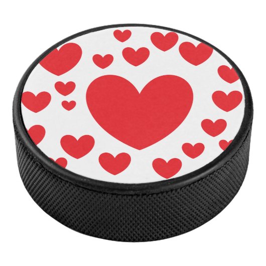 Red Hearts Hockey Puck (3/4)