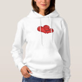Red Hearts Hoodie (Vorderseite)
