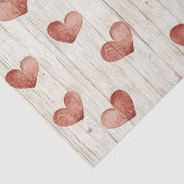 Red Hearts Imitats Wood Seidenpapier (Detail)
