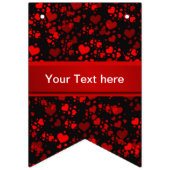 red hearts in black and template text wimpelkette (Zweite Fahne)