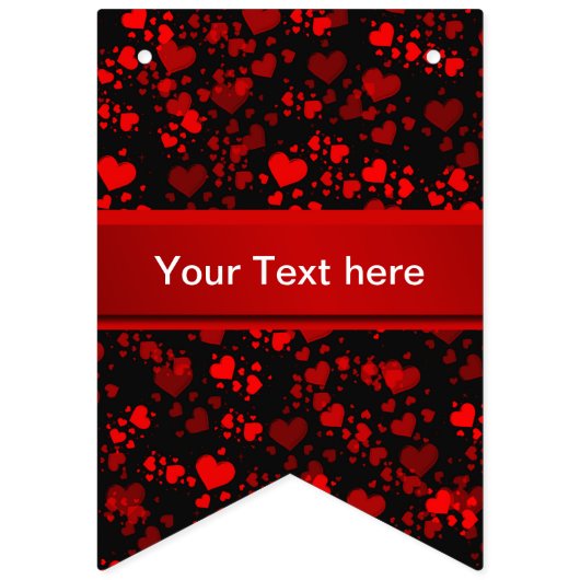 red hearts in black and template text wimpelkette (Dreizehnte Fahne)