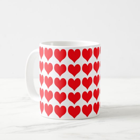 Red Hearts Kaffeetasse (Vorderseite Links)