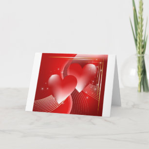 Red Hearts Karte