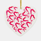 Red Hearts Keramik Weihnachtsschmuck (Vorne)