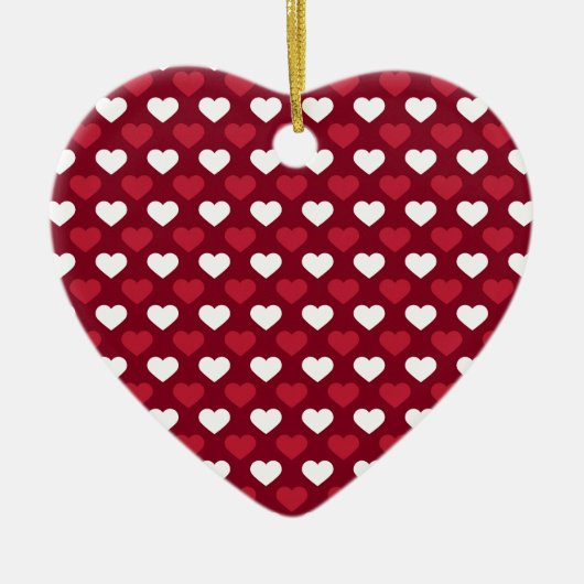 Red Hearts Keramikornament (Vorne)