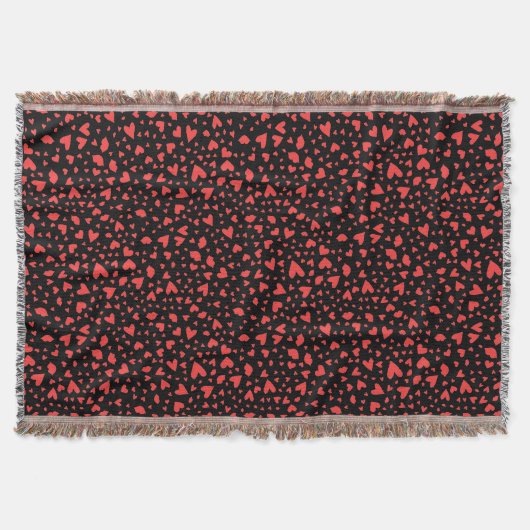 Red Hearts & Kisses Decke (Vorderseite)