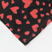 Red Hearts & Kisses Fleecedecke (Ecke)