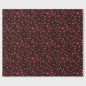 Red Hearts & Kisses Geschenkpapier (Flach)