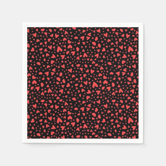 Red Hearts & Kisses Serviette (Vorderseite)