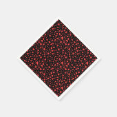 Red Hearts & Kisses Serviette (Ecke)