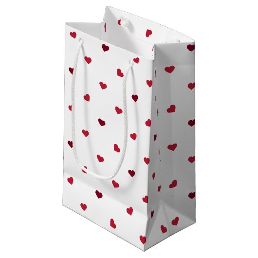 Red Hearts Kleine Geschenktüte (Vorderseite Schrägansicht)