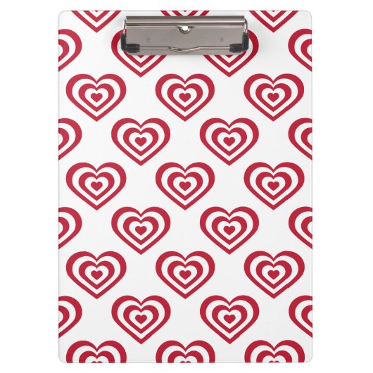 Red Hearts Klemmbrett (Vorderseite)