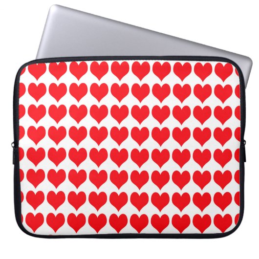 Red Hearts Laptopschutzhülle (Vorderseite)