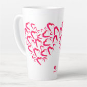 Red Hearts Latte Tasse (Linke Ecke)