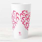 Red Hearts Latte Tasse (Vorderseite)