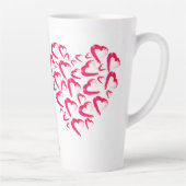 Red Hearts Latte Tasse (Rechts)