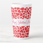Red Hearts Latte Tasse (Vorderseite)