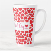 Red Hearts Latte Tasse (Rechts)