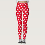 Red Hearts Leggings<br><div class="desc">gemusterte Leggings des roten Herzens</div>