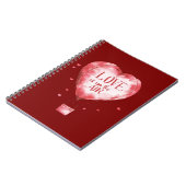 Red Hearts Liebe Ballon Notizblock (Linke Seite)