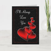 Red Hearts Liebe Card Karte (Vorderseite)