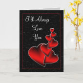Red Hearts Liebe Card Karte (Gelbe Blume)