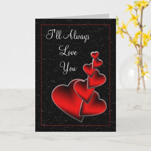 Red Hearts Liebe Card Karte (Gelbe Blume)