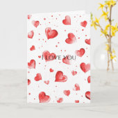 Red Hearts Liebe Karte (Gelbe Blume)