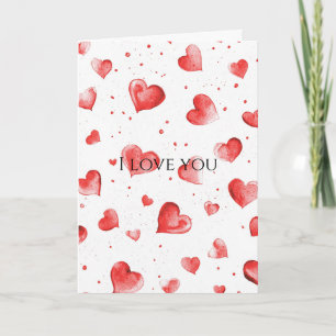 Red Hearts Liebe Karte