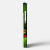 Red Hearts Lime Green Modernes Abstraktes Fraktal  Case-Mate iPhone Hülle (Rückseite / Links)