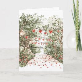 Red Hearts Love is in the air Karte