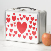 Red Hearts Metal Lunch Box (Beispiel)