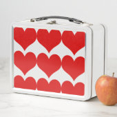 Red Hearts Metal Lunch Box (Beispiel)