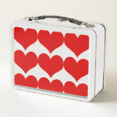 Red Hearts Metal Lunch Box (Rückseite)