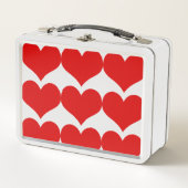 Red Hearts Metal Lunch Box (Vorderseite)