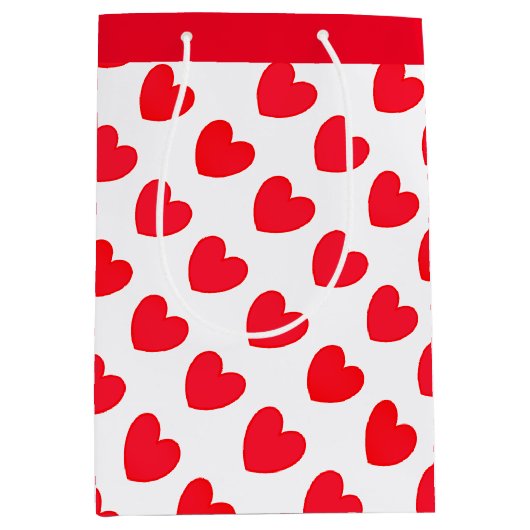 Red Hearts Mittlere Geschenktüte (Vorderseite)